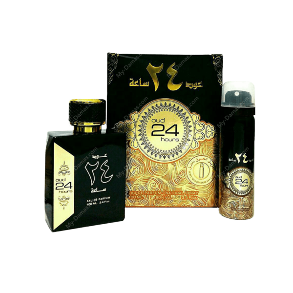 عطور ارض الزعفران ، عطر عود 24 ساعة 100 مل + مزيل عرق للرجال والنساء