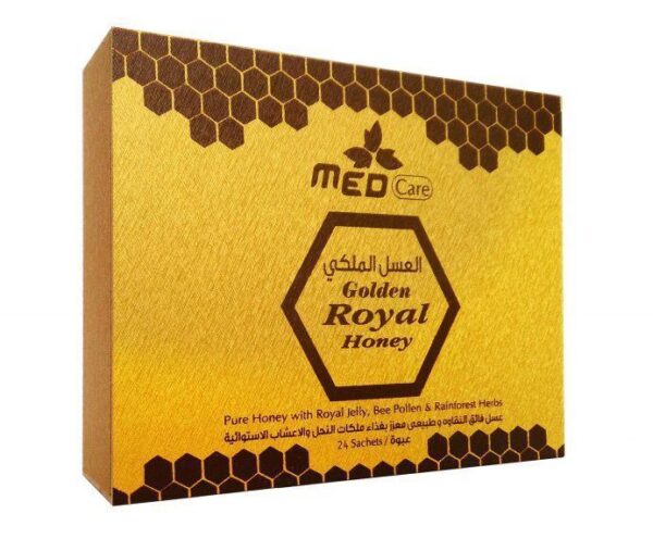 Med Care golden royal honey VIP 10g X 24 sachet, kotak kayu