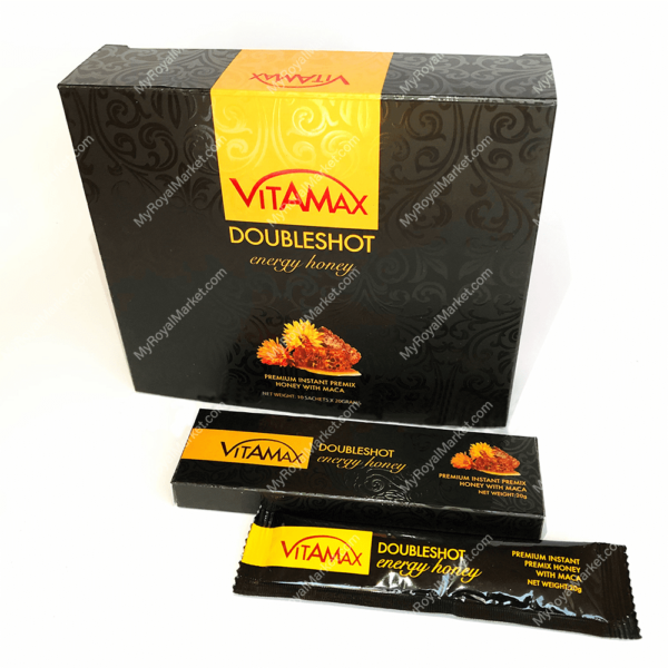 العسل الملكي فيتاماكس للرجال 10x20 غ Royal Honey VITAMAX DOUBLESHOT MACA HONEY energy honey for him